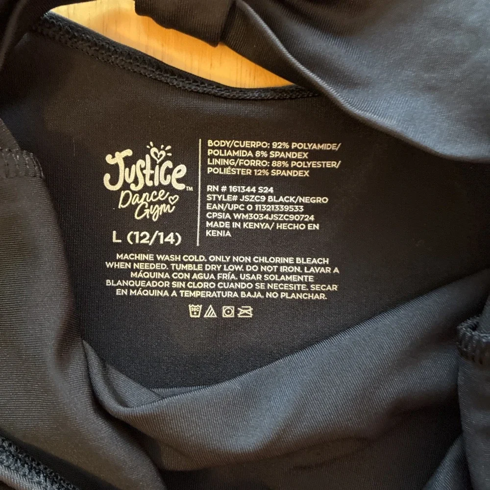 Justice Dance Leotard Black Size L 12/14